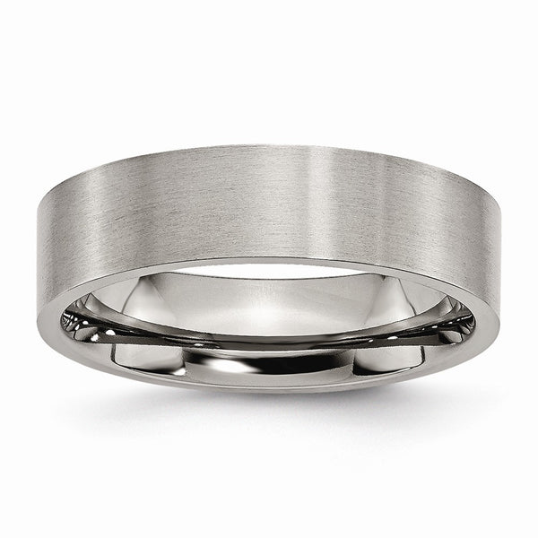 Titanium Flat 6mm Brushed Band