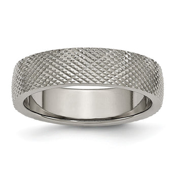 Titanium 6mm Textured Band