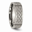 Titanium Flat 8mm Laser Design Brushed Band