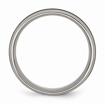 Titanium Enameled 8mm Satin Band