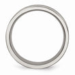 Titanium Enameled Flat 8mm Satin & Polished Band