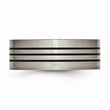 Titanium Enameled Flat 8mm Satin & Polished Band