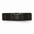 Titanium Grooved Black IP-plated 6mm Brushed and Polished Band