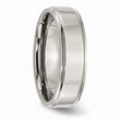 Titanium Ridged Edge 7mm Polished Band