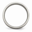 Titanium Grooved Sterling Silver Inlay 6mm Brushed Band
