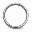 Titanium Grooved Sterling Silver Inlay 8mm Brushed Band