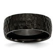 Titanium Black IP-Plated Hammered 8mm Band