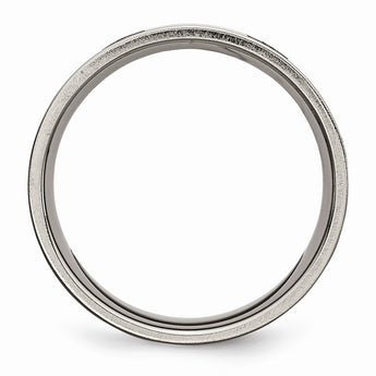 Titanium Flat 8mm Laser Design Polished Band