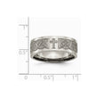 Titanium Flat 8mm Laser Design Polished Band