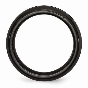 Titanium Black Multi-colored Anodized 6mm Polished Band