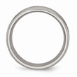 Titanium Ridged Edge 8mm Brushed and Polished Band