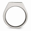 Titanium Brushed and Polished Black IP-plated CZs Ring