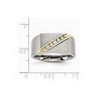Titanium/14K Brushed Diamond Ring
