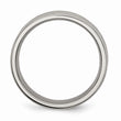 Titanium Concave 6mm Polished Beveled Edge Band