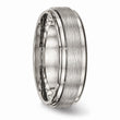 Titanium Brushed and Polished Ridged Edge Ring