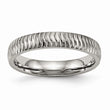 Titanium Polished Textured Ring