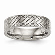 Titanium Polished Textured Ring