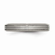 Titanium Polished Grooved Comfort Back Ring