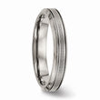 Titanium Polished Grooved Comfort Back Ring