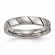 Titanium Polished Grooved Ring