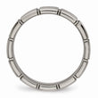 Titanium Brushed/Polished Grooved Ring