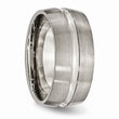 Titanium Grooved 10mm Brushed and Polished Band