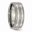 Titanium Grooved 8mm Polished Band
