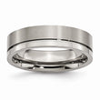 Titanium Grooved 6mm Brushed and Polished Band