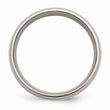 Titanium Sterling Silver Inlay 6mm Polished Band