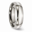 Titanium Sterling Silver Inlay 6mm Polished Band