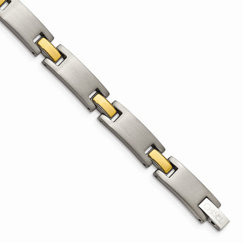 Titanium Yellow IP-Plated 8.5in Bracelet