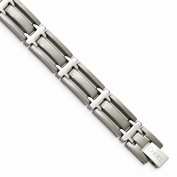 Titanium Brushed and Polished 8.75in Bracelet