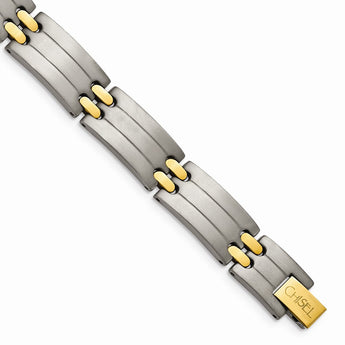 Titanium Yellow IP-Plating 8.5in Bracelet