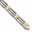 Titanium Yellow IP-Plated 8.5in Bracelet