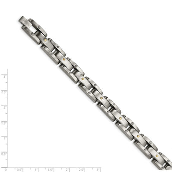 Titanium Yellow IP-plated 8.5in Bracelet