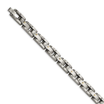 Titanium Yellow IP-plated 8.5in Bracelet