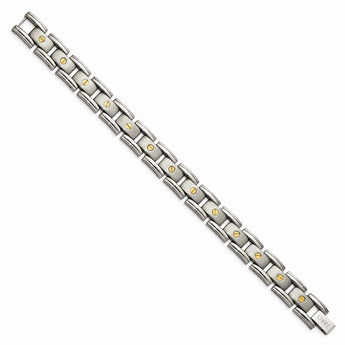 Titanium with 14k Inlay Accent Bracelet