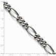 Titanium Polished Figaro Link Bracelet
