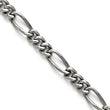 Titanium Polished Figaro Link Bracelet