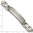 Titanium Brushed and Polished w/ CZ 8.75 inch Bracelet
