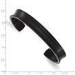 Titanium Brushed w/Polished Edge Black IP-plated 10mm Cuff Bangle