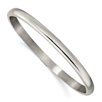 Titanium Polished 5mm Hinged Bangle