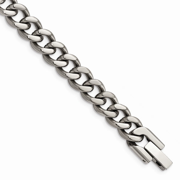 Titanium Polished 7.5mm 8.5in Curb Chain