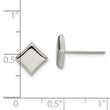 Titanium Polished 7mm Square Post Earrings