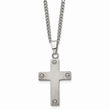 Titanium Cross 22in Necklace