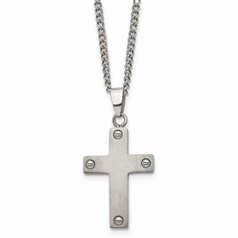 Titanium Cross 22in Necklace