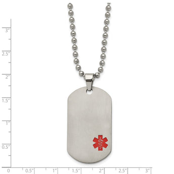 Titanium Medical Jewelry Dog Tag Pendant Necklace