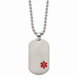 Titanium Medical Jewelry Dog Tag Pendant Necklace