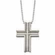 Titanium Polished Cross Necklace