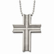 Titanium Polished Cross Necklace